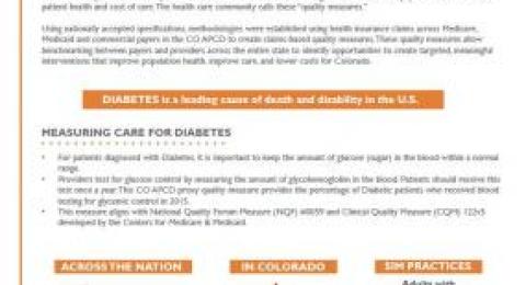 Colorado APCD Diabetes report cover