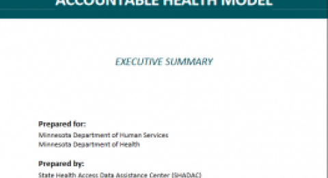 Evaluation of the Minnesota Accountable Health Model report cover