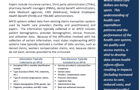 All-Payer Claims Database Fact Sheet report
