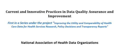 Current and Innovative Practices in Data Quality Assurance and Improvement thumbnail image