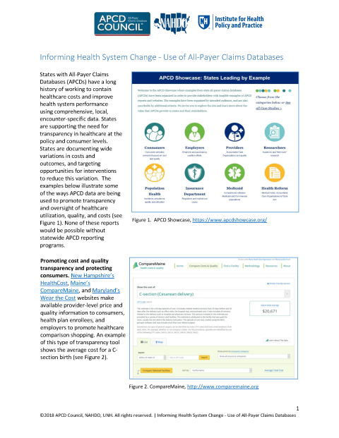 Informing Health System Change - Use of All-Payer Claims Databases report