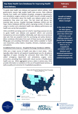 Key State Health Care Databases for Improving Health Care Delivery cover