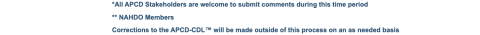 APCD-CDL Maintenance and Change Process Caveats